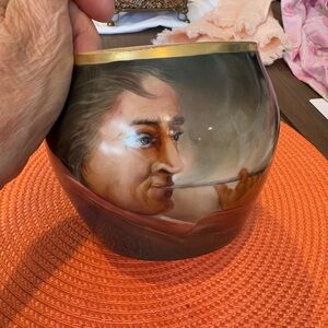 Artistic Limoges humidor with Portrait